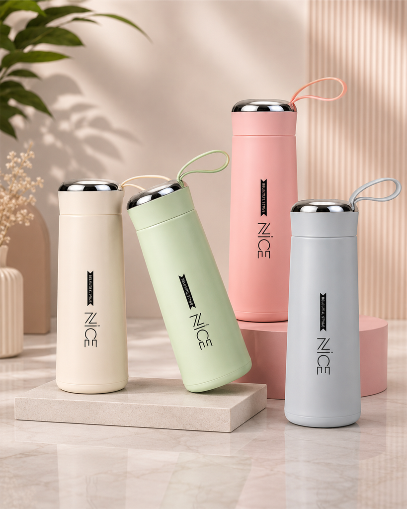 NICE 450ml Insulated Water Bottle | Reusable Thermos Bottle for Office, Travel & Daily Use